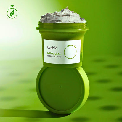 This luxurious Korean Mung Bean Complete Cleansing Set is displayed in a vibrant, nature-inspired scene that highlights its clean-beauty purity and premium botanical origins. The radiant Mung Bean Cleansing Oil stands on the left with a golden-green glow, while the pH-balanced Mung Bean Cleansing Foam rises tall beside it, embodying advanced Korean deep-cleansing innovation. In front, the rich Mung Bean Pore Clay Mask showcases its detoxifying green texture. Modern Korean Skincare, acne fighter.